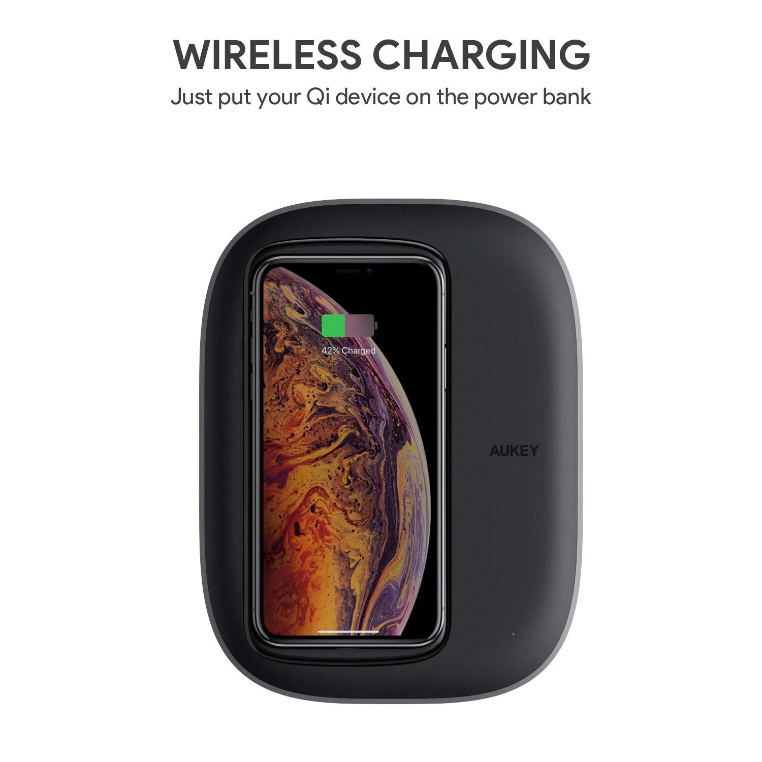 10,000mAh Power Bank with Built-In Wireless Charging Pad   Power Delivery Charging Base