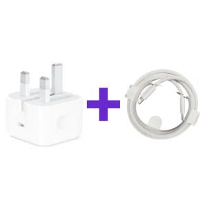 20W USB-C Power Adapter Kit   USB C to Lightning Cable 1M White