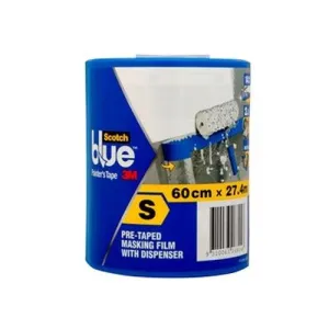 3m Painters Scotch Blue Masking Pre-Taped Film Dispenser 60cm x 27.4m