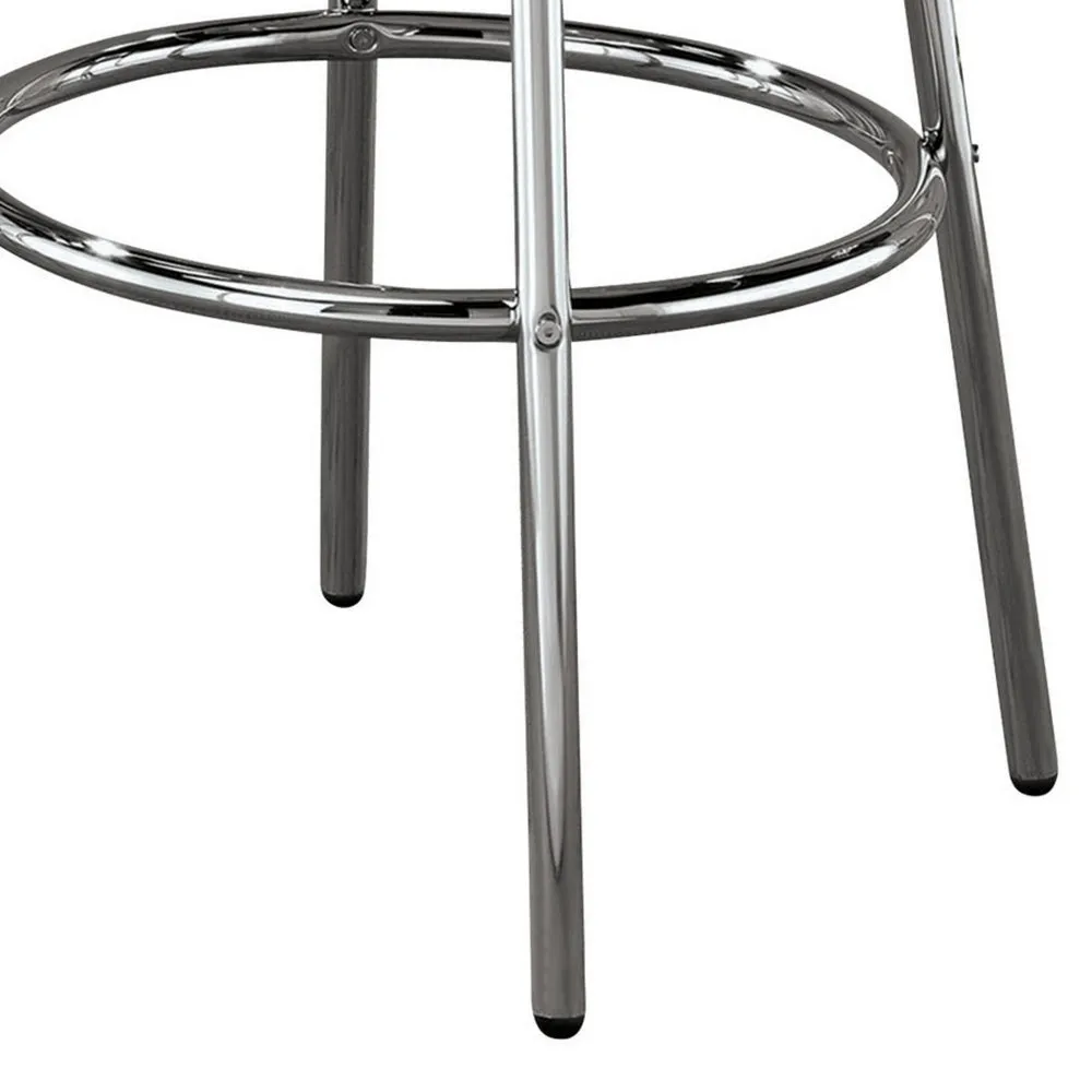 42 Inch Round Bar Table, Ribbed Apron, Glossy Black Lacquer, Retro Style By Casagear Home