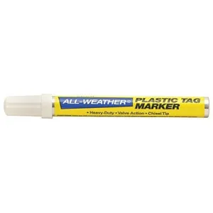 ALL-WEATHER Plastic Tag Marker - WHITE INK