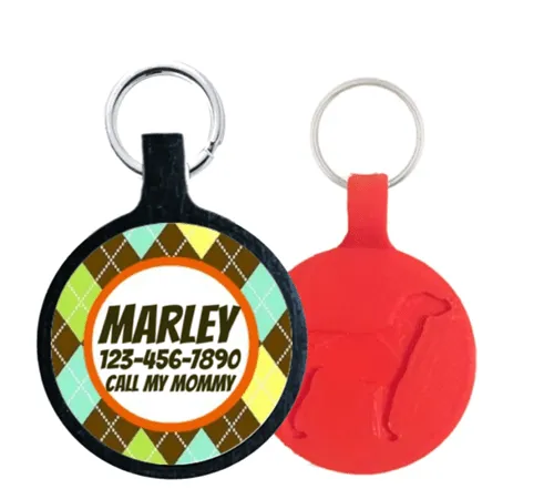 Argyle Ecoplastic Custom Pet ID Tag