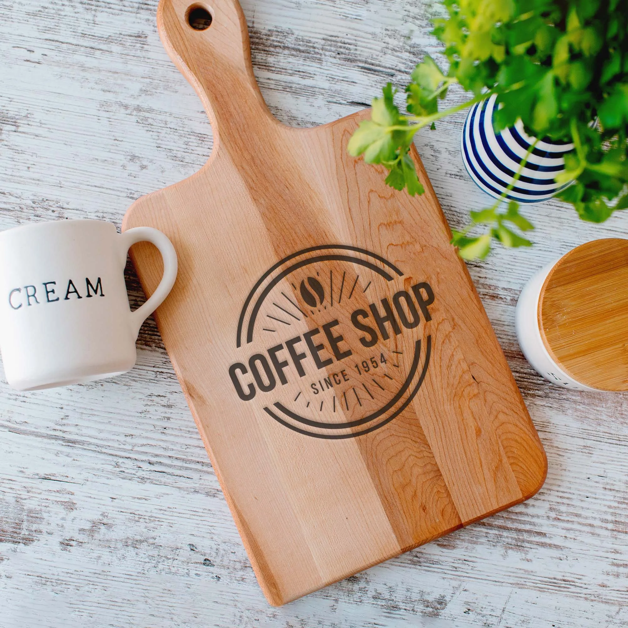 Business Logo Handle Cutting Board