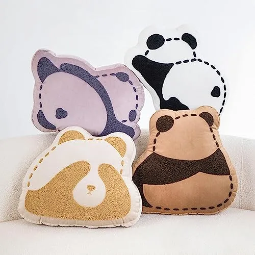 CALANDIS® Panda Plush Pillow Soft Gifts Cute Plush Toy for Adults Gaming Bedroom Purple | 1Pcs Panda Throw Pillow Case