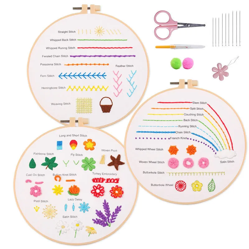 Complete Embroidery Starter Kit with Patterns Instructions  Perfect for Beginners