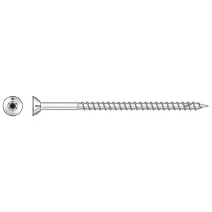 Deck-Drive DWP WOOD SS Screw - #10 x 3-1/2 in. T-25, Flat Head, Type 316 (1 lb.)