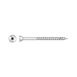 Deck-Drive DWP WOOD SS Screw - #7 x 1-5/8 in. T-15, Trim Head, Type 316 (4000-Qty)