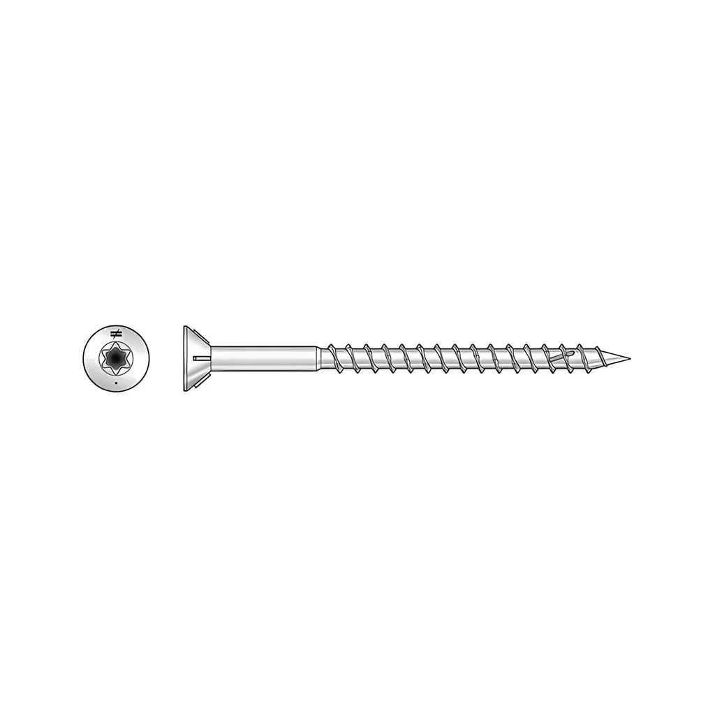 Deck-Drive DWP WOOD SS Screw - #8 x 1-5/8 in. T-20, Flat Head, Type 305 (1 lb.)