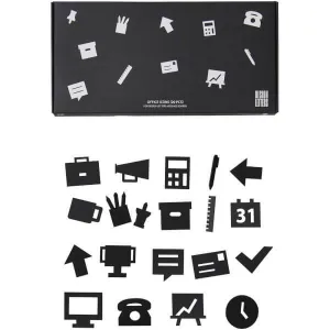 Design Letters Office Icons - Black