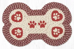 Dog Bone Rug - Heart Paws