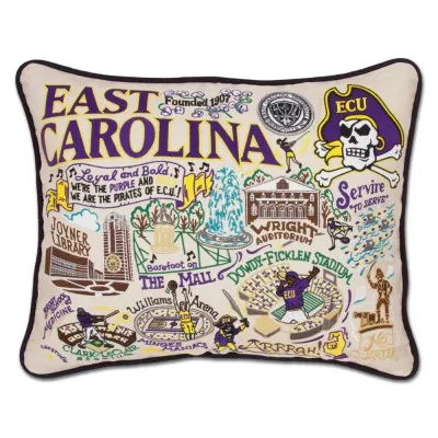 EAST CAROLINA UNIVERSITY PILLOW BY CATSTUDIO