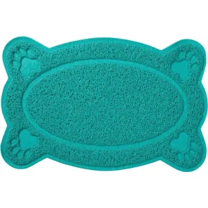 Emily Pets Oval Shaped Feeding Mat for Dogs and Cats (Blue)