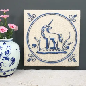 Heritage Range (Delftware) Unicorn Crewel Embroidery Kit