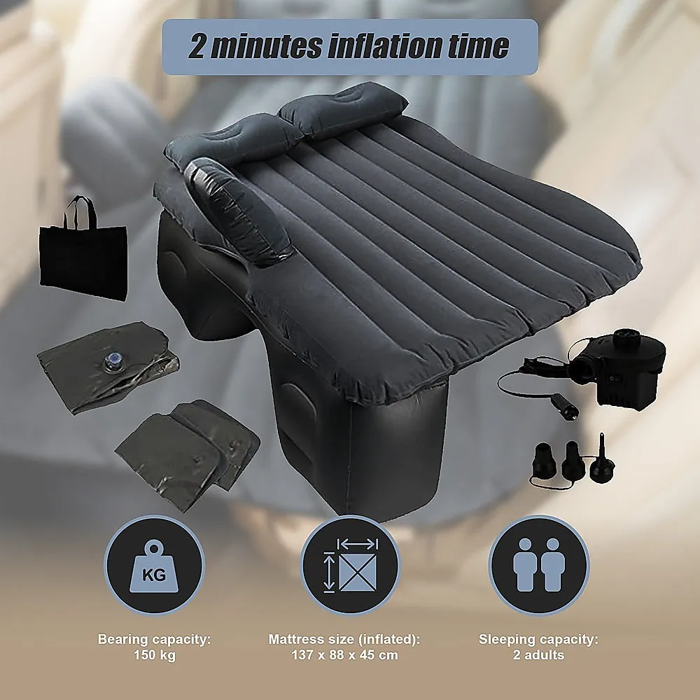 High-Quality Inflatable Car Mattress w/ Pump, Pillows & Bag