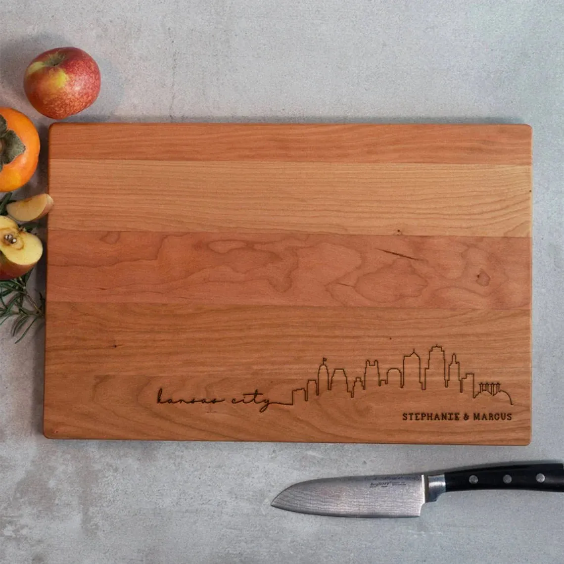 Kansas City Missouri Script Cutting Board