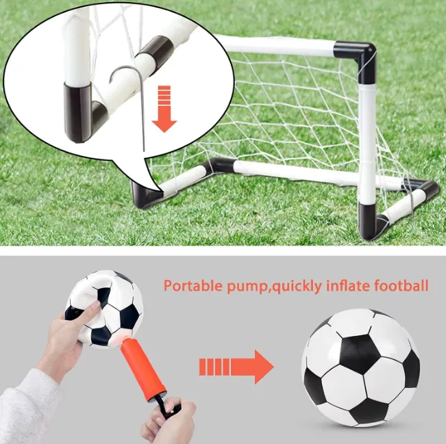 Kids Football Goal Play Set With Air Pump