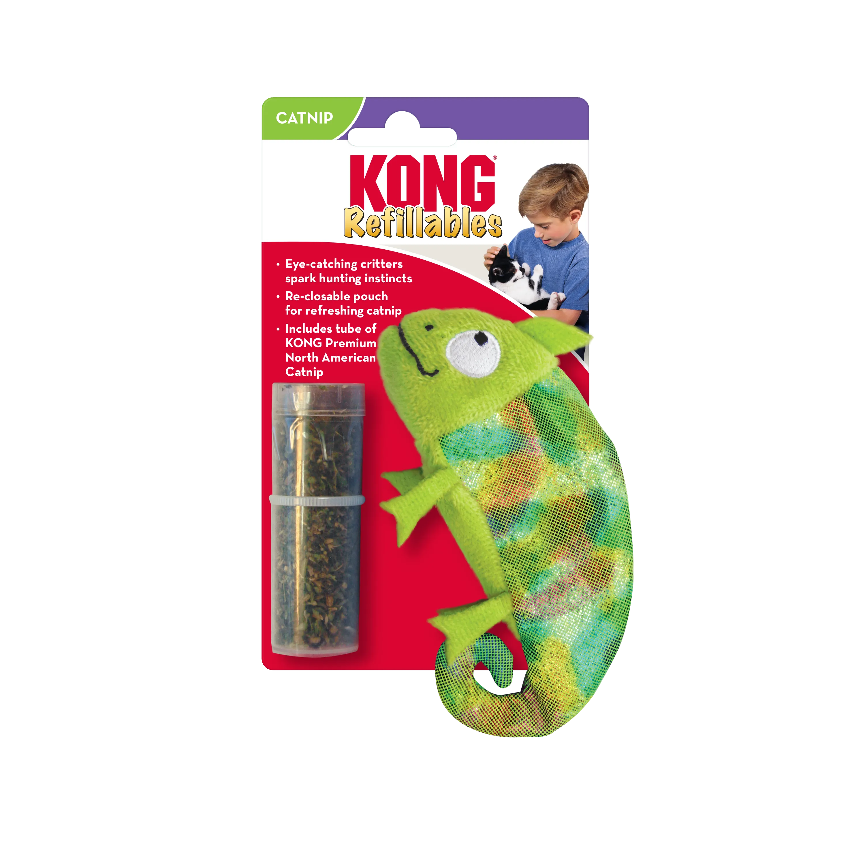 Kong Refillables Chameleon Cat Toy