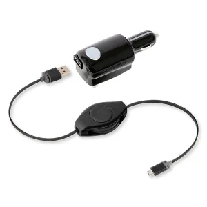 Micro USB Car and Wall Charger | Car Charger   Wall Charger 2.4A | Retractable Micro USB Cable