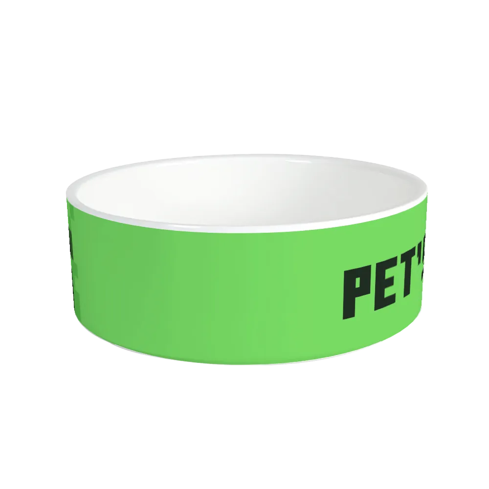 Minecraft Creeper Big Face Personalized Pet Bowl