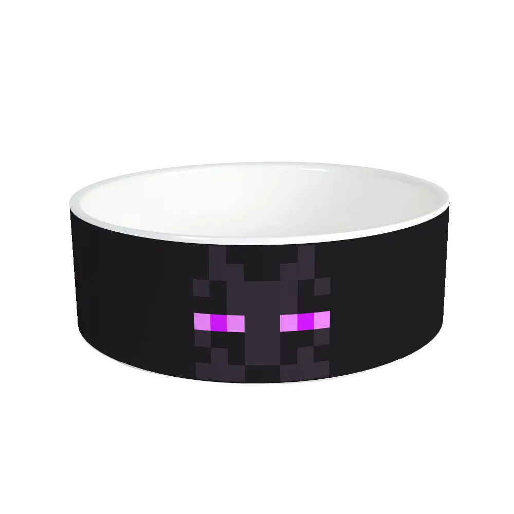 Minecraft Enderman Big Face Personalized Pet Bowl