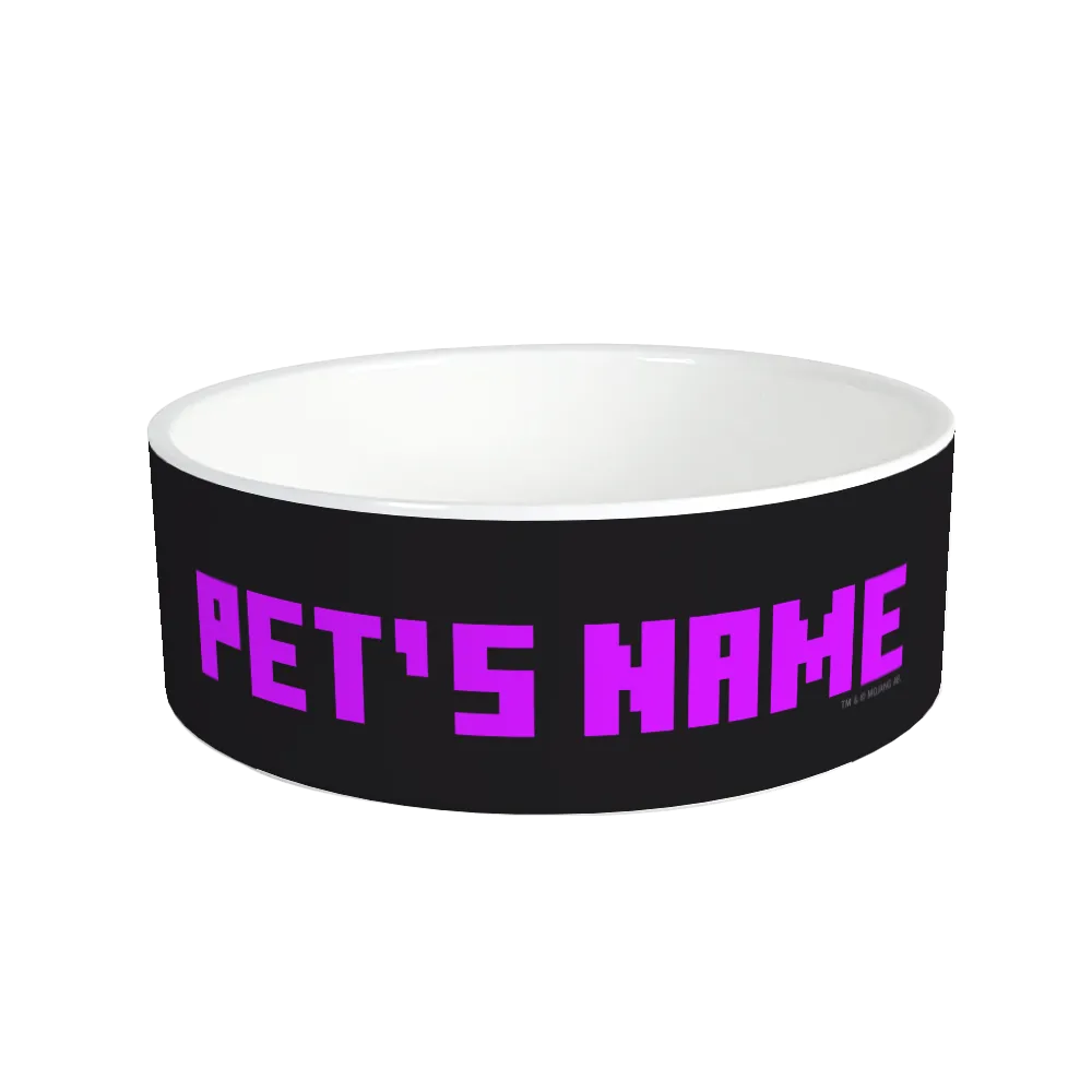 Minecraft Enderman Big Face Personalized Pet Bowl