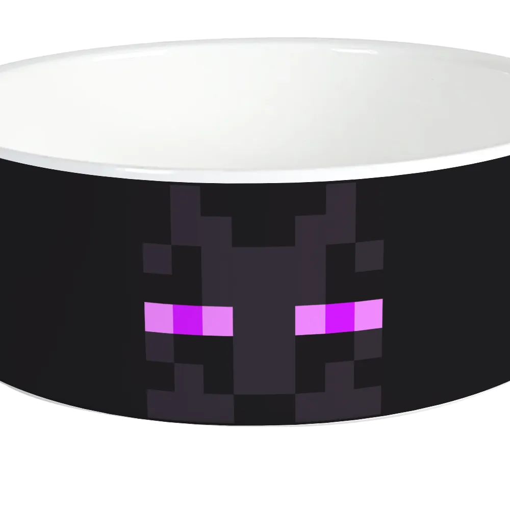 Minecraft Enderman Big Face Personalized Pet Bowl