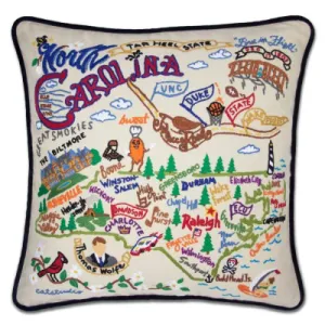 NORTH CAROLINA PILLOW BY CATSTUDIO