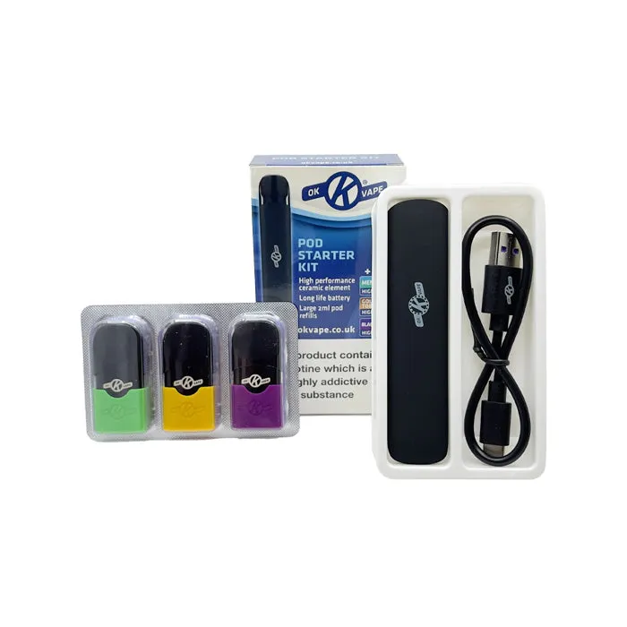 OK Vape Pod Starter Kit   3 Refills