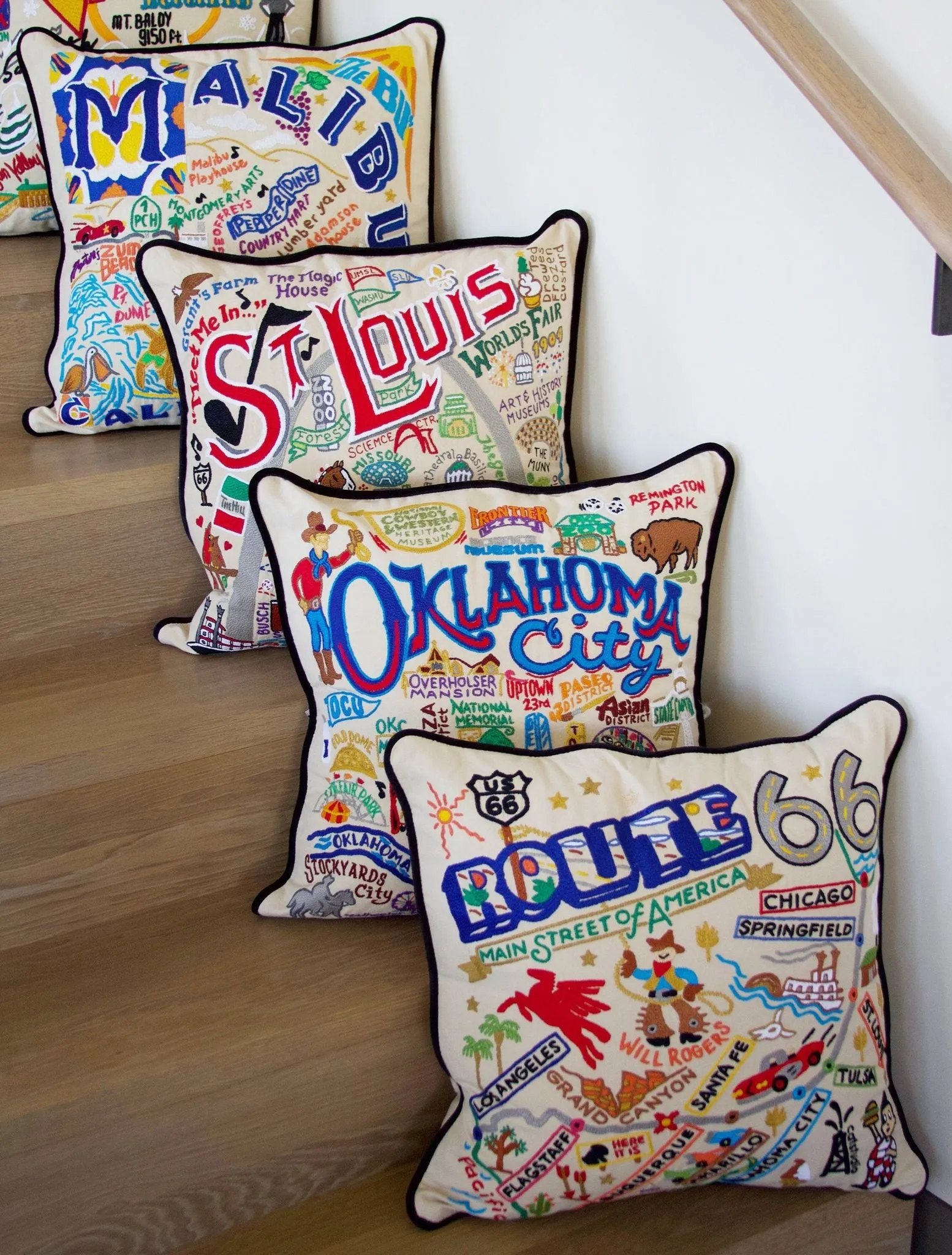 OKLAHOMA CITY PILLOW BY CATSTUDIO