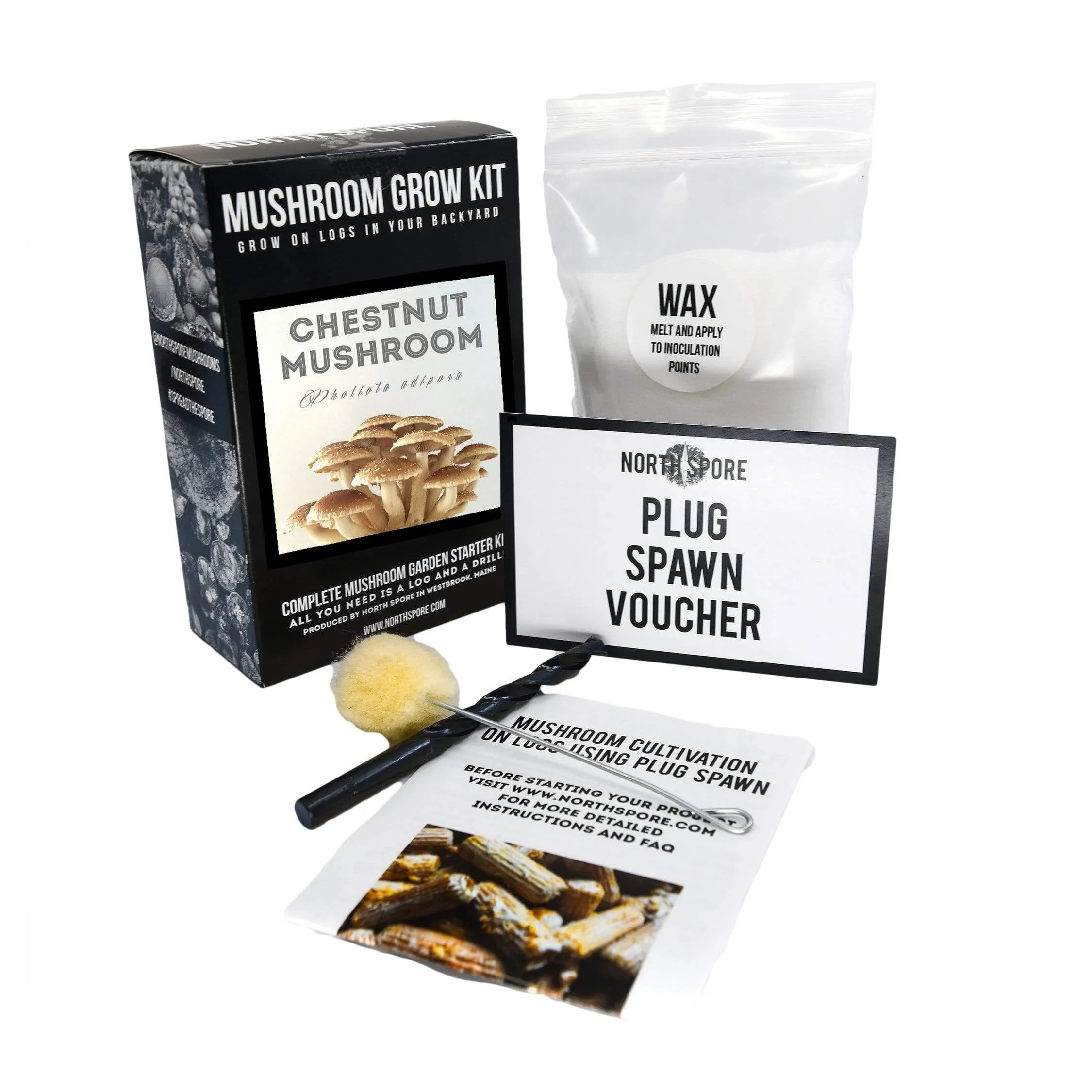 Organic Chestnut Mushroom Outdoor Log Kit