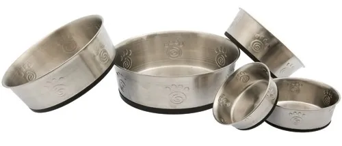 Petrageous Cayman Classic Non-Skid Stainless Steel Bowls