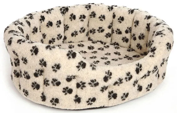 Pets & Leisure Paw Print Fleece Material Softee Beds