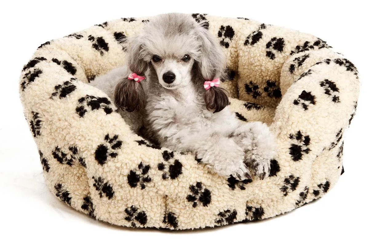 Pets & Leisure Paw Print Fleece Material Softee Beds