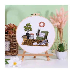 Poppy Crafts Embroidery Kit #65 - Reading Room