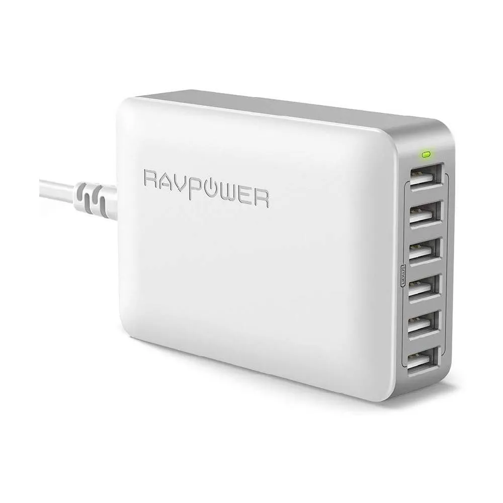 RAVPower 60W 12A 6-Port Desktop Charger