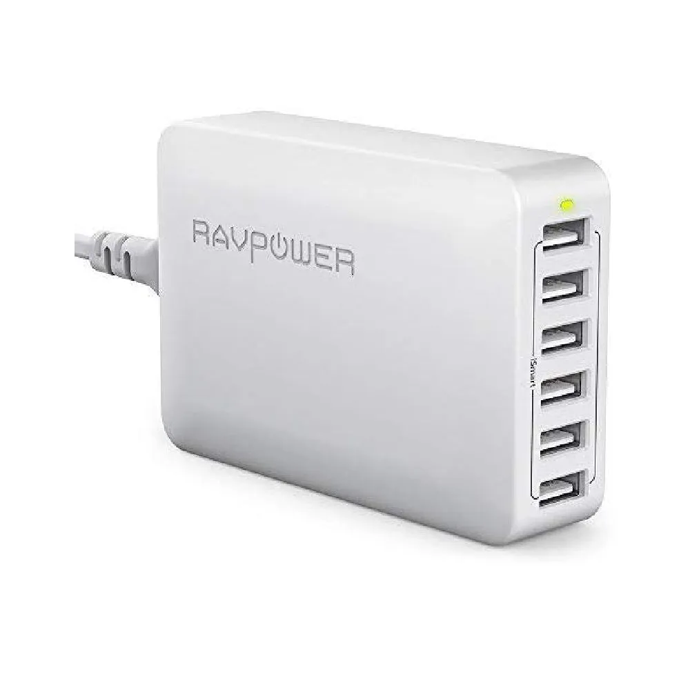 RAVPower 60W 12A 6-Port Desktop Charger