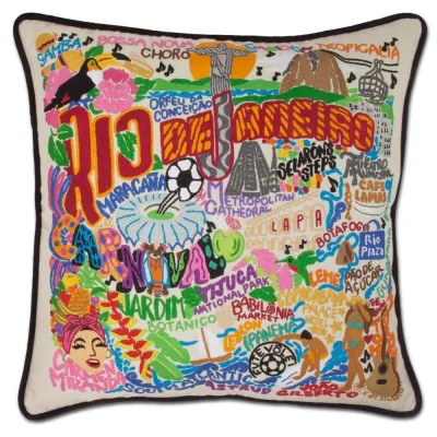 RIO DE JANEIRO PILLOW BY CATSTUDIO