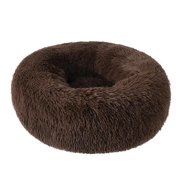 Soft and Fluffy Plush Calming Pet Bed With Removable Cover