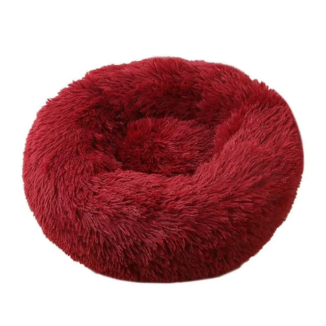 Soft and Fluffy Plush Calming Pet Bed With Removable Cover