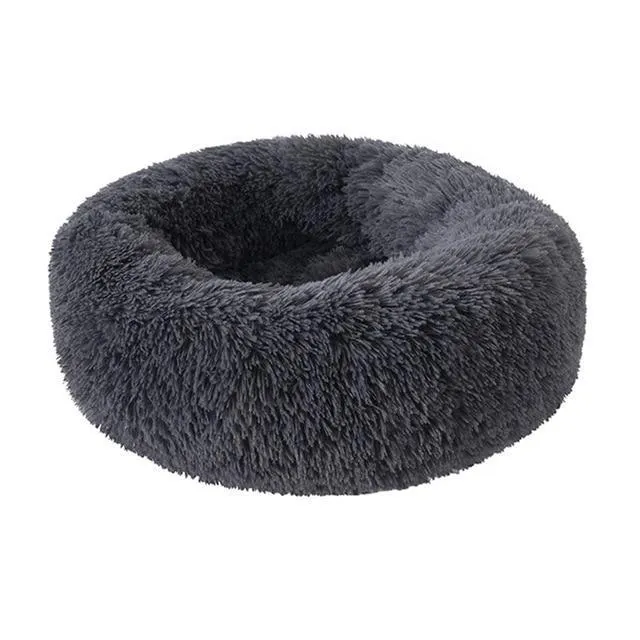 Soft and Fluffy Plush Calming Pet Bed With Removable Cover