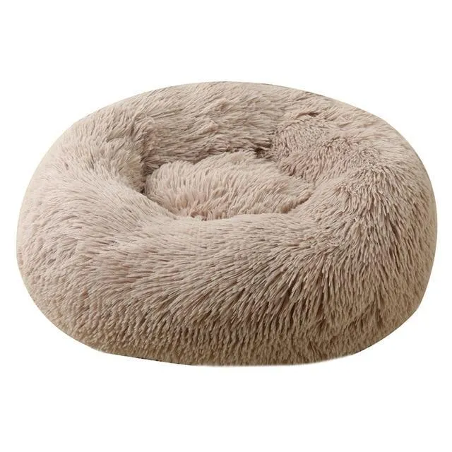 Soft and Fluffy Plush Calming Pet Bed With Removable Cover