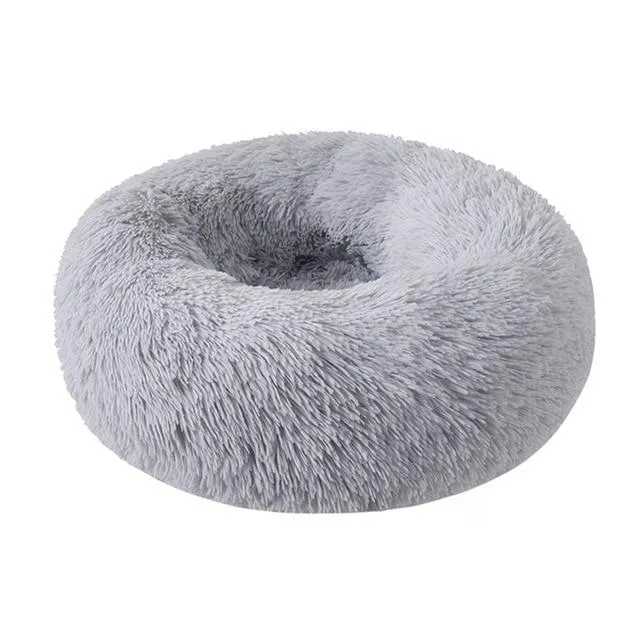 Soft and Fluffy Plush Calming Pet Bed With Removable Cover