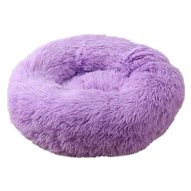 Soft and Fluffy Plush Calming Pet Bed With Removable Cover