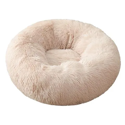 Soft and Fluffy Plush Calming Pet Bed With Removable Cover