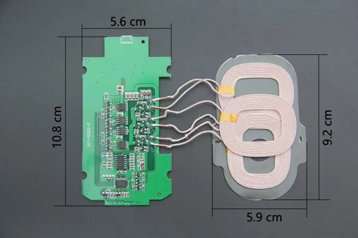 Taidacent Three Coils Wireless Charger PCBA QI Standard DIY High Power 9V1.5A Wireless Charging Transmitter Module