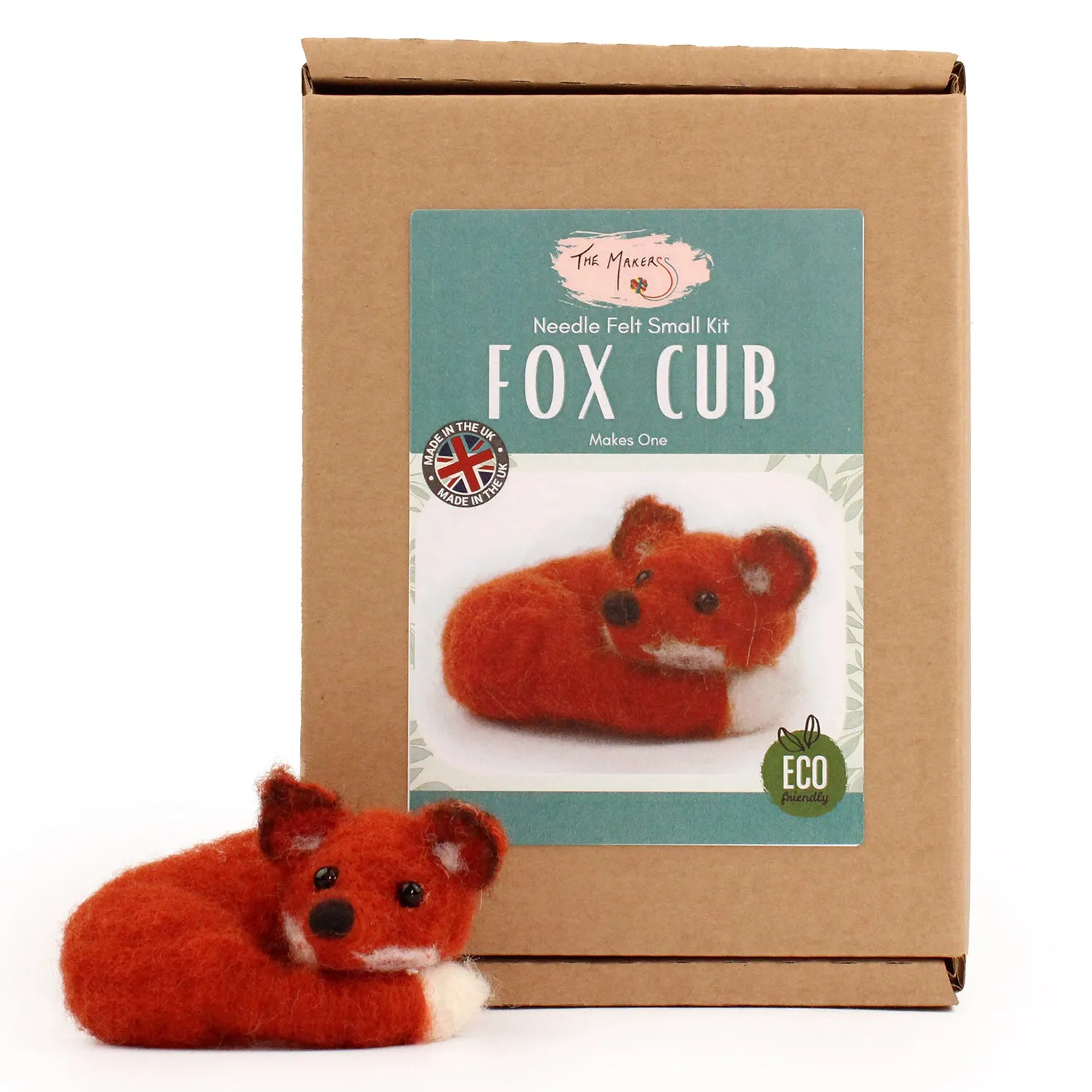 The Makerss - Small Fox Cub Needle Felt Kit