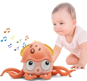 Toyden Baby Musical Octopus Crawling Toy for Kids | Interactive Dancing Octopus with Music and LED Lights | Automatically Avoids Obstacles | Tummy Time Toy for Infants | Boys and Girls