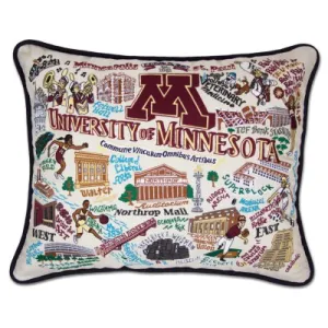 UNIVERSITY OF MINNESOTA PILLOW BY CATSTUDIO