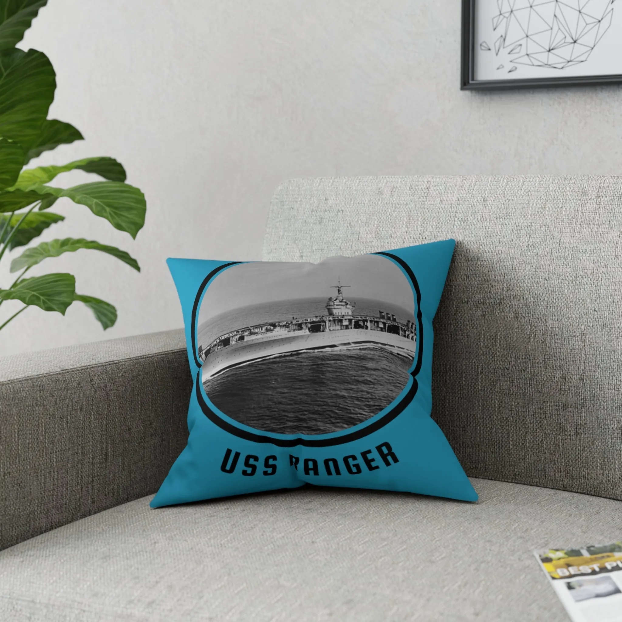 uss Ranger  United States Ships POD Broadcloth Pillow