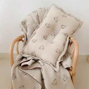 Vintage Floral Cotton Muslin Baby Blankets-Rabbit